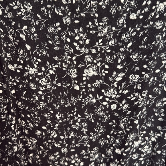 90s Y2K Black and White Ditzy Floral Maxi Dress Size 18 - Picture 4 of 6